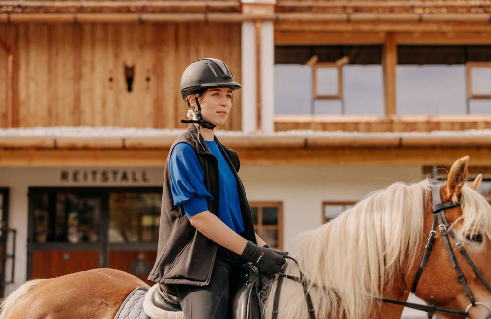 Riding lesson with a Haflinger