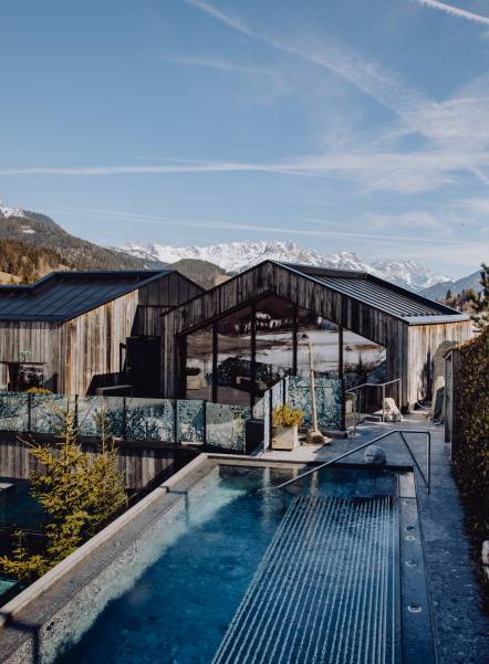 Enjoy wellness and sun - outdoor pool of the wellnesshotel in Austria Forsthofgut